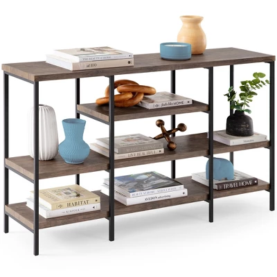 Best Choice Products 55in Industrial 4-Tier Console Table W/ Tall Shelves, Metal Frame 8 Best Choice Products 55in Industrial 4-Tier Console Table W/ Tall Shelves, Metal Frame - Image 8