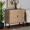 Darien Wood And Metal 2 Door Storage Cabinet Brown/Black - Baxton Studio