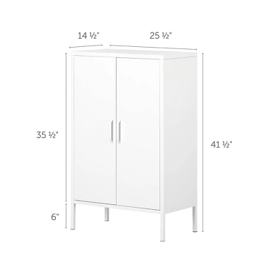 Eddison 2 Door Storage Cabinet Pure White - South Shore 8 Eddison 2 Door Storage Cabinet Pure White - South Shore - Image 8