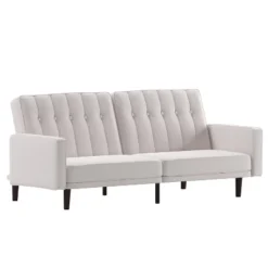 Emma And Oliver Plush Padded Upholstered Split Back Sofa Futon With Vertical Channel Tufting And Wooden Legs 23 Emma And Oliver Plush Padded Upholstered Split Back Sofa Futon With Vertical Channel Tufting And Wooden Legs -Furniture Series Store GUEST 03b0744f 378b 4110 b54a e21d4a7c8c11