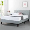 King Shalini Upholstered Platform Bed Frame Light Gray - Zinus