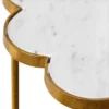 Ophelia White Marble Top Side Accent Table Gold - StyleCraft