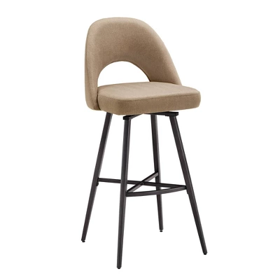 29" Set Of 2 Ragan Metal Fabric Swivel Bar Stools - Inspire Q 2 29" Set Of 2 Ragan Metal Fabric Swivel Bar Stools - Inspire Q - Image 2