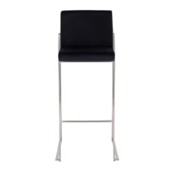 Set Of 2 Fuji High Back Stainless Steel/Velvet Barstools - LumiSource -Furniture Series Store GUEST 05c6bd1a 95fe 42ee 9551 28362cf23c48