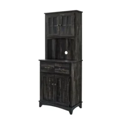 Home Source Microwave Stand With Top And Bottom Cabinets -Furniture Series Store GUEST 05ff8060 8f07 427b be28 0b016523c8d6