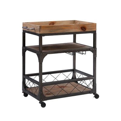 Collin Bar Cart Antique Bronze - Powell Company 4 Collin Bar Cart Antique Bronze - Powell Company - Image 4