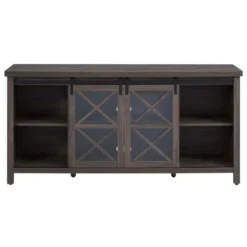 68 In. Alder Brown TV Stand - Henn&Hart -Furniture Series Store GUEST 0865eebf 50c0 4814 98b7 99fe22ba6d5c