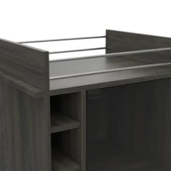 TUHOME Portable Dukat Wine And Liquor Bar Storage Display Cabinet Cart With Glass Door, 4 Wheels, 2 Shelves, And 6 Cubbies 7 TUHOME Portable Dukat Wine And Liquor Bar Storage Display Cabinet Cart With Glass Door, 4 Wheels, 2 Shelves, And 6 Cubbies -Furniture Series Store GUEST 098c8654 a7e3 477a 8372 fe6bb9c21043
