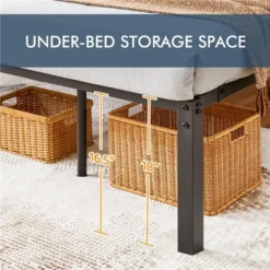 Yaheetech Metal Platform Bed Frame With Heavy Duty Steel Slat Support -Furniture Series Store GUEST 09b7f1d7 e7d6 44e6 9554 8a34d56031c7