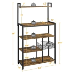 Yaheetech Utility Kitchen Storage Rack With 4 Shelves -Furniture Series Store GUEST 0b3cfdc0 467a 44ea 93e3 99e5e53ac7c6