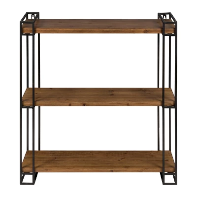 30" X 26" Lintz Wood And Metal Floating Wall Shelves - Kate And Laurel All Things Decor 6 30" X 26" Lintz Wood And Metal Floating Wall Shelves - Kate And Laurel All Things Decor - Image 6