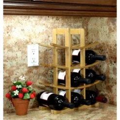 Oceanstar 12-Bottle Natural Wine Rack -Furniture Series Store GUEST 0b57f818 5d78 4cf5 9e32 3b6d4e21b713