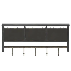 Emma And Oliver Rustic Country Wall Mounted Shelf With 5 Adjustable Sliding Hooks And Three Wire Storage Baskets 20 Emma And Oliver Rustic Country Wall Mounted Shelf With 5 Adjustable Sliding Hooks And Three Wire Storage Baskets -Furniture Series Store GUEST 0c92ee85 7856 4174 bb5b 1049a11db299