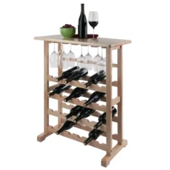 24-Bottle Wine Rack Wood/Beechwood - Winsome -Furniture Series Store GUEST 0c963ad5 e399 491b a9b3 c5927a528229