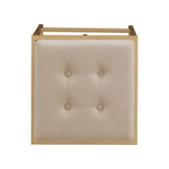 24" Set Of 2 Ervyn Gold Finish Velvet Button Tufted Counter Height Chairs - Inspire Q -Furniture Series Store GUEST 0d852c51 05a0 4c0b 909f a8a3071dfdf6