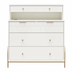 Anastasia 4 Drawer Dresser With Hutch White - CosmoLiving By Cosmopolitan -Furniture Series Store GUEST 0ea41441 6310 4bb5 80b3 4cc39bffedb7