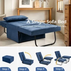 Costway 4 In 1 Multi-Function Sofa Bed Convertible Sleeper Folding Ottoman 19 Costway 4 In 1 Multi-Function Sofa Bed Convertible Sleeper Folding Ottoman -Furniture Series Store GUEST 0ecccb43 73a5 4820 8a09 351b5570ce30