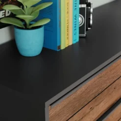 Boulevard 6 Drawer Horizontal Dresser With Metal Frame Black - Sauder 8 Boulevard 6 Drawer Horizontal Dresser With Metal Frame Black - Sauder -Furniture Series Store GUEST 0ef0f1b5 410f 4a5b 841f f5e74b88bc39