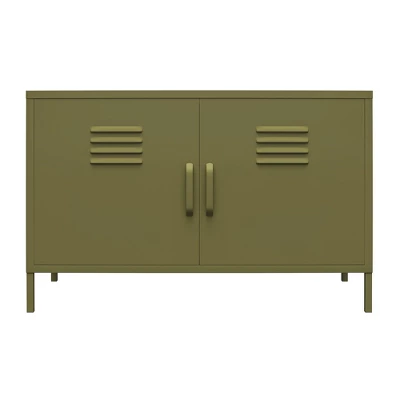 RealRooms Shadwick 2 Door Metal Locker Accent Cabinet 4 RealRooms Shadwick 2 Door Metal Locker Accent Cabinet - Image 4
