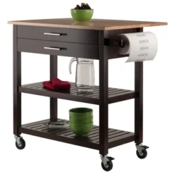 Langdon Kitchen Cart Cappuccino - Winsome 23 Langdon Kitchen Cart Cappuccino - Winsome -Furniture Series Store GUEST 106c4b65 7475 4014 93a3 ac9a616c7dfe