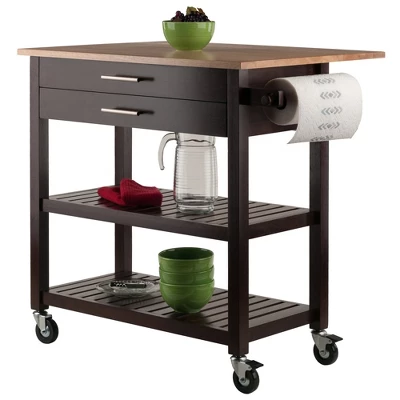 Langdon Kitchen Cart Cappuccino - Winsome 11 Langdon Kitchen Cart Cappuccino - Winsome - Image 11