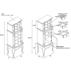 Sedalia Jewelry Armoire Gray - Powell Company 29 Sedalia Jewelry Armoire Gray - Powell Company -Furniture Series Store GUEST 10f2739e fbb1 47da 9b04 c8d86b7454dc