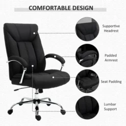 Vinsetto High Back Swivel Home Office Chair Task Ergonomic Linen Fabric Computer Chair With Arm Adjustable Height 13 Vinsetto High Back Swivel Home Office Chair Task Ergonomic Linen Fabric Computer Chair With Arm Adjustable Height -Furniture Series Store GUEST 1126d05a 698e 4863 a964 f40eb2bd8094