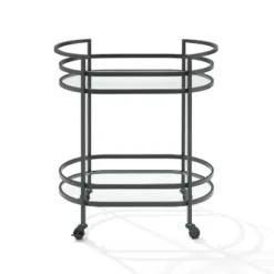 Bailey Bar Cart Matte Black - Crosley