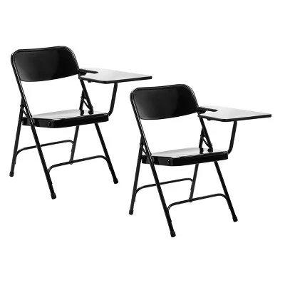 2pk Tablet Arm Folding Chair Black- Hampden Furnishings 9 2pk Tablet Arm Folding Chair Black- Hampden Furnishings - Image 9