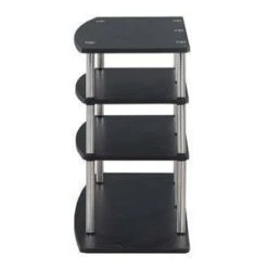 Designs2Go No Tools Wide Highboy 4 Tier TV Stand For TVs Up To 43" Black - Breighton Home -Furniture Series Store GUEST 14419e0c 2d53 4497 b456 492425dbd099