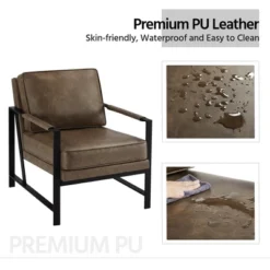 Yaheetech Retro Upholstered Accent Chair Arm Chair -Furniture Series Store GUEST 144aaea9 c3e6 4328 88bc 0879184b1a09