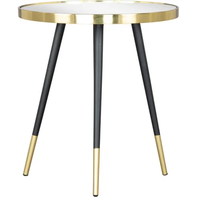 Jonathan Side Table Glass Gold - ZM Home 2 Jonathan Side Table Glass Gold - ZM Home - Image 2