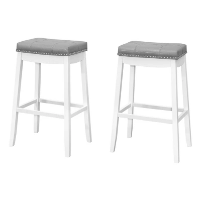 2pk 29" Upholstered Bar Height Nailhead Trim Barstools - EveryRoom 5 2pk 29" Upholstered Bar Height Nailhead Trim Barstools - EveryRoom - Image 5