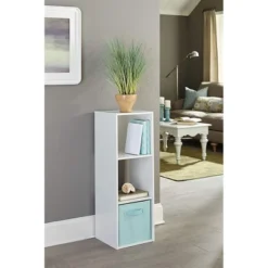 Closetmaid Wooden Decorative Stackable Horizontal Vertical 3 Cube Shelving Unit Storage Organizer Cubeical For Living Room, Bedroom, Or Office, White -Furniture Series Store GUEST 15bdc951 a7d3 429f 9b73 58e0364e7008