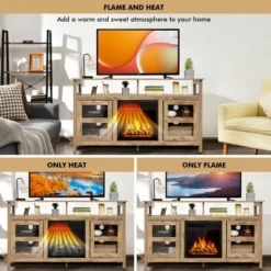 Costway 58'' Fireplace TV Stand W/18'' 1500W Electric Fireplace Up To 65'' Grey -Furniture Series Store GUEST 162135db 716a 4239 8de9 4e4015bf1a08