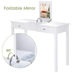 Costway Vanity Table Dressing Table Flip Top Desk Furniture White 12 Costway Vanity Table Dressing Table Flip Top Desk Furniture White -Furniture Series Store GUEST 1645fa62 7554 4e09 807f 96c9c4effcb3