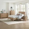 4pc Arden Wood Bedroom Set With 2 Drawer Nightstand Light Driftwood - Alaterre Furniture