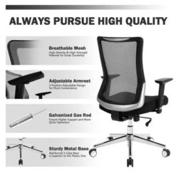 Costway Ergonomic Mesh Office Chair Sliding Seat Height Adjustable W/ Armrest -Furniture Series Store GUEST 18ab5acb cc58 42c0 a61d ca157f4c54ed