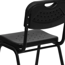 Emma And Oliver Black Plastic Student Classroom Stack Chair With Open Back -Furniture Series Store GUEST 18f18465 ded8 449b 9d70 93256b827fa4