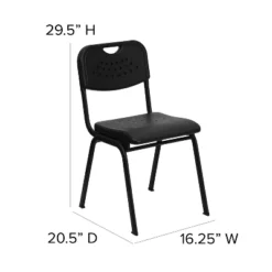 Emma And Oliver Black Plastic Student Classroom Stack Chair With Open Back -Furniture Series Store GUEST 192d0b85 8dab 4ffc b4f6 29d0a6794a26