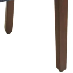 Fabric Upholstered Wooden Parson Dining Chair With Splayed Back Blue/Brown - Benzara -Furniture Series Store GUEST 19b9afcf df64 465e 9f54 2209258f02b9