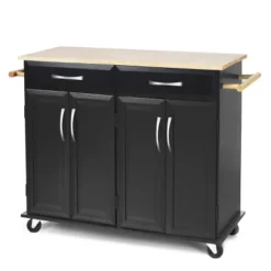 Costway Rolling Kitchen Trolley Island Cart Wood Top Storage Cabinet Utility W/ Drawers -Furniture Series Store GUEST 1a019070 d7a9 4dff ace7 5f40c369c6e3