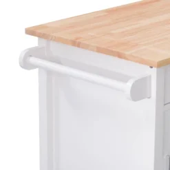 Sage Wood Kitchen Cart White - CorLiving -Furniture Series Store GUEST 1a3061e5 69fe 46a7 b866 eab3560a5500