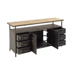 Industrial Wood Buffet Gray - Olivia & May -Furniture Series Store GUEST 1a7e8b7b e37c 4636 a449 88471e17eeea