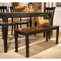 Owingsville Large Dining Room Bench Black/Brown - Signature Design By Ashley -Furniture Series Store GUEST 1ad19613 7c8c 44ad aec1 46496e5b5f5f