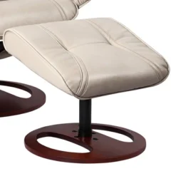 BenchMaster Newport Taupe Faux Leather Recliner Chair Modern Armchair Ottoman Footrest Ergonomic Manual Reclining Swivel For Bedroom Living Room Home -Furniture Series Store GUEST 1be2bf4c 973e 43fe 91a3 94ce10f39ba3