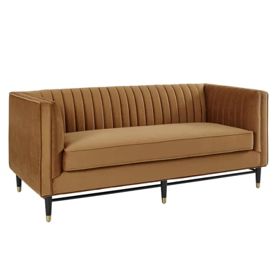Devote Channel Tufted Performance Velvet Loveseat - Modway 7 Devote Channel Tufted Performance Velvet Loveseat - Modway - Image 7