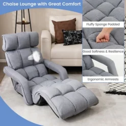 Costway 6-Position Adjustable Floor Chair For Adults Foldable Lazy Sofa For Living Room -Furniture Series Store GUEST 1cb2b17d 7fa7 480c beee bd7bcf35064b
