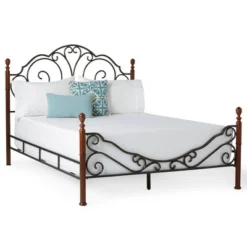 Reagan Graceful Scroll Bronze Iron Bed - Inspire Q -Furniture Series Store GUEST 1f917b5f 4869 4633 8f9e 6822f44b3707