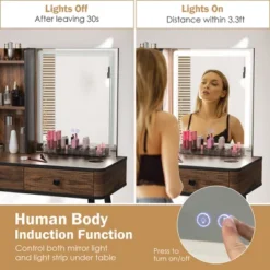 Costway Vanity Set With Dimmable Lighted Mirror 3 Lighting Modes -Furniture Series Store GUEST 2044926c f16c 4aec 8147 a180ee27b591